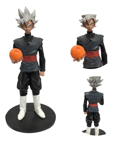 Boneco Goku Black Dragon Ball Com Esfera Super Resina 20cm